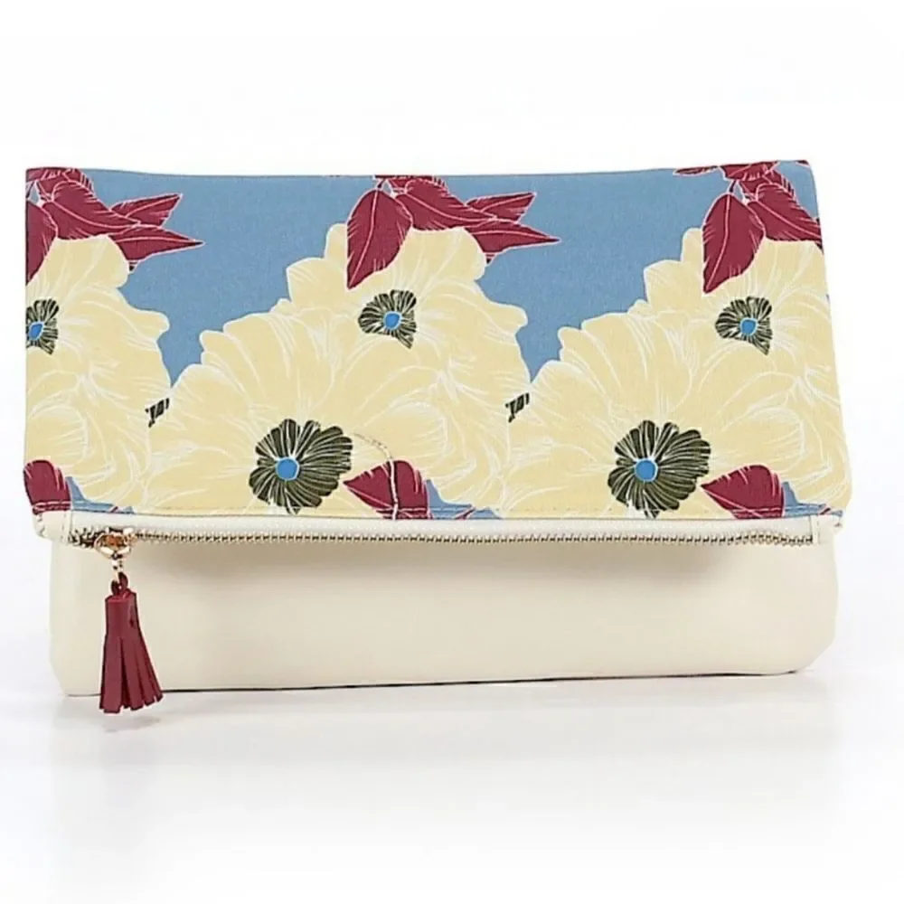 Rachel Pally Fab Fit Fun Foldable Clutch Purse Handbag Floral Multi-Color